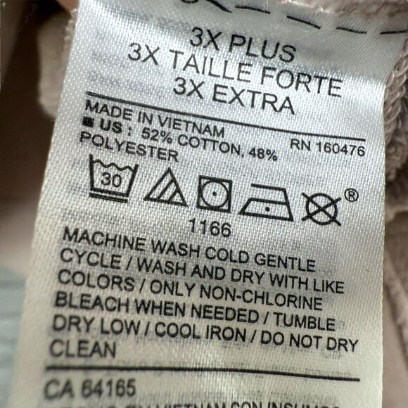 OLD NAVY Womens Hoodie Plus Size 3X Blush Pink French Terry Cross Front Pullover - Picture 8 of 8